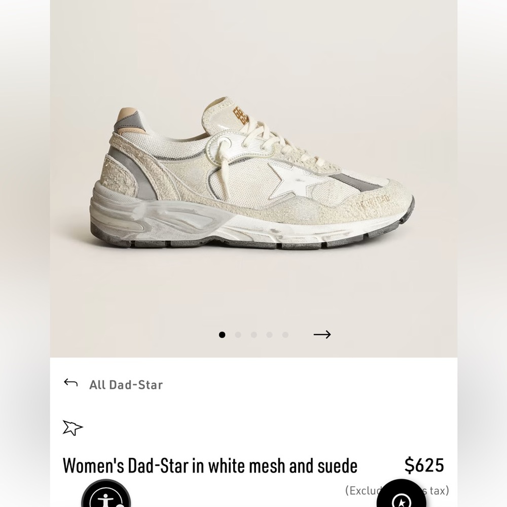 Golden Goose Dad Star running sneakers.  Size 37